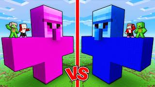 Mikey & JJ: PERTEMPURAN GOLEM ANAK LAKI-LAKI vs ANAK PEREMPUAN di Minecraft (Maizen)