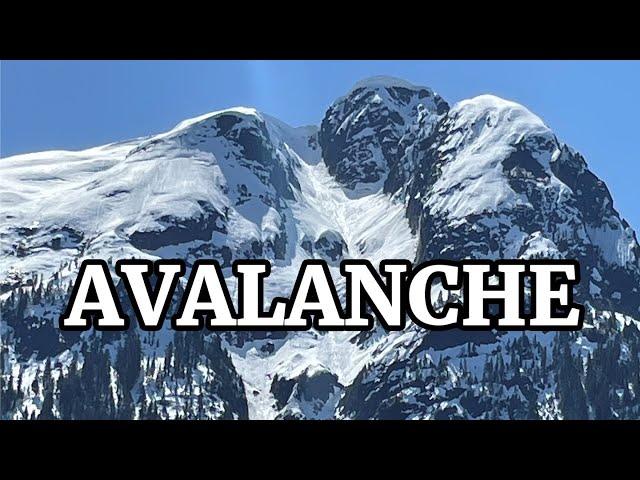 Avalanche caught CLOSE-UP by FPV drone - Long range mountain surfing in 4k class=