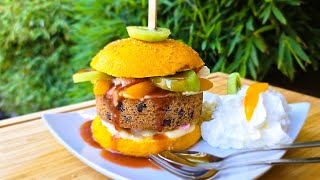 Der Süße Burger. Er ist mit Sicherheit eine Kalorien-Sünde wert.