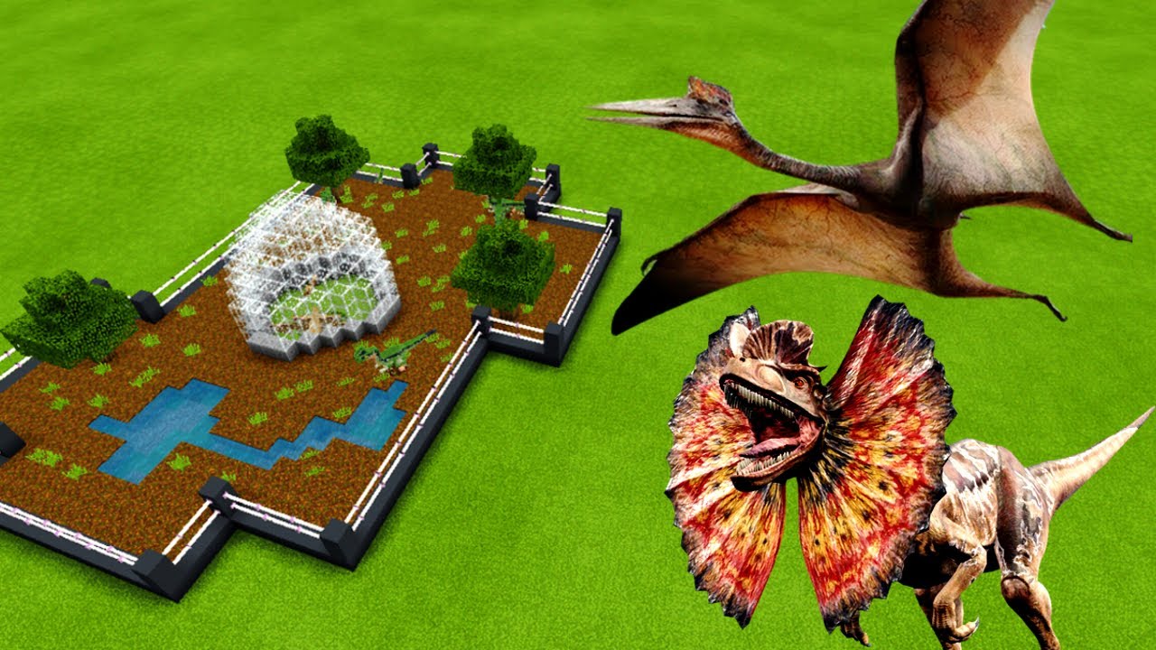MCPE: How To Make a Dilophosaurus & Ludodactylus Farm