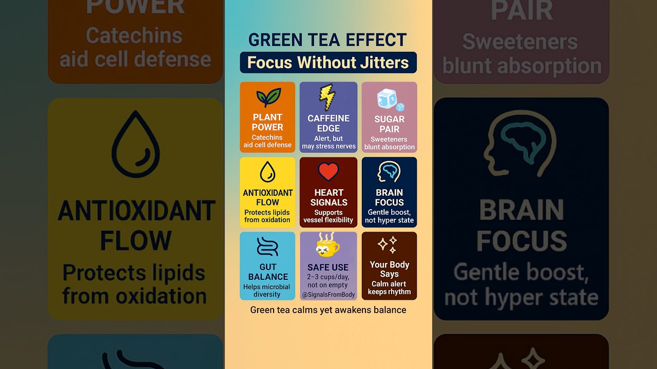 Зеленый чай способствует спокойной концентрации внимания 