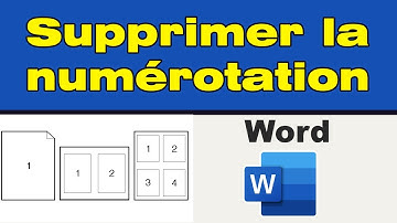 Comment supprimer la numérotation des pages sur Word