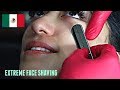 SHAVING A MEXICAN WOMAN'S FACE V.10! *EXTREME* Straight Razor Tutorial HD!