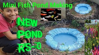 Mini Fish pond Making DIY/zero cost Fish pond @AamilKichus