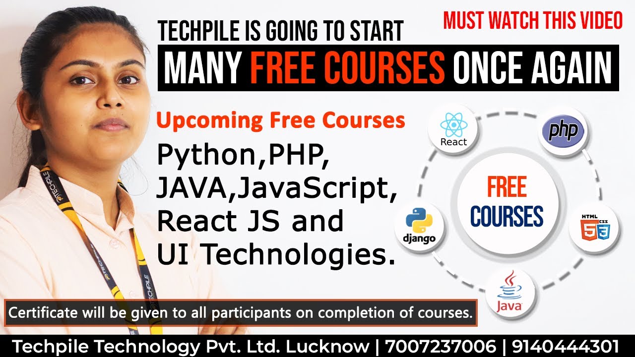Techpile Free Courses, Techpile is going to start many free courses ...