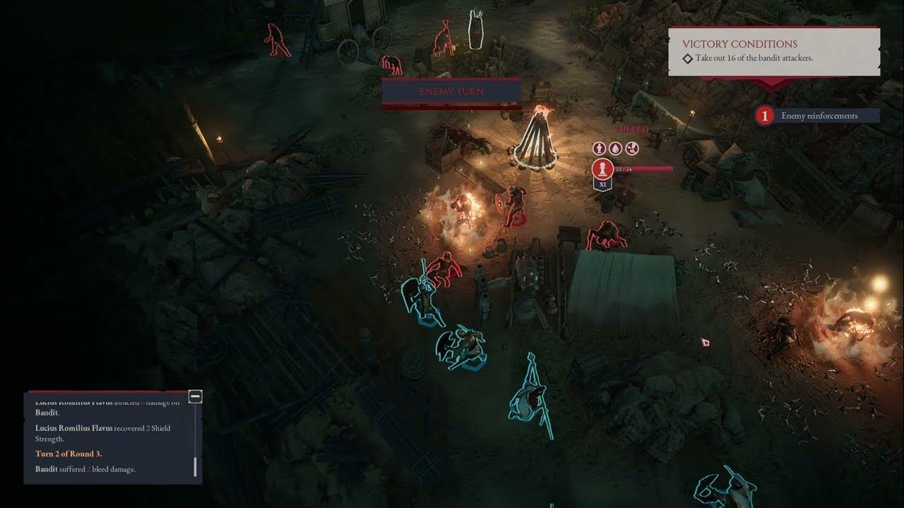 Expeditions Rome, Kill Flute Guy. Take out 18 Bandits. Male Princeps