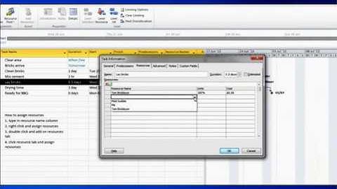 Microsoft Project Resources - How to assign resources
