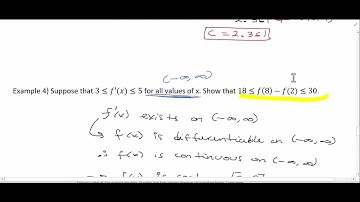 Mean Value Theorem Part 2
