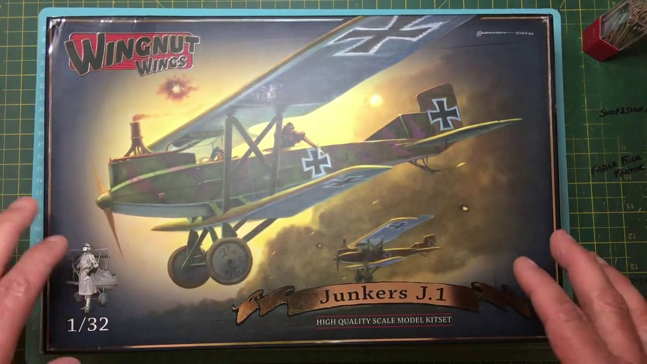 Wingnut Wings 1/32 Junkers J-1 In box review - YouTube