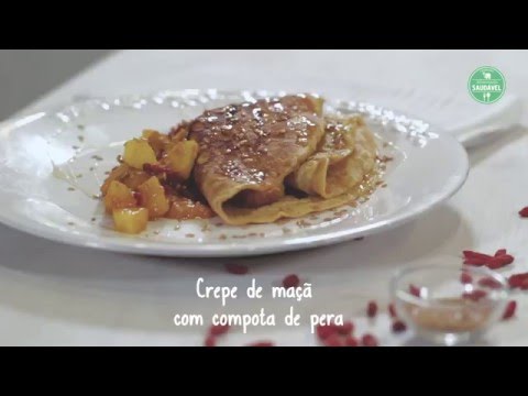 Vídeo: Crepes De Maçã Picante Com Creme De Bordo