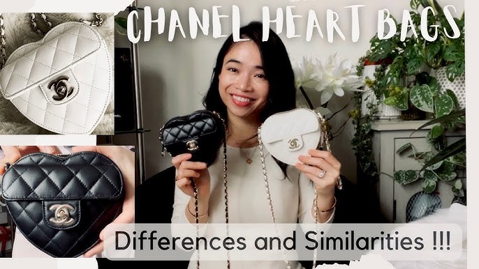 Chanel 22S Heart clutch bag white lambskin