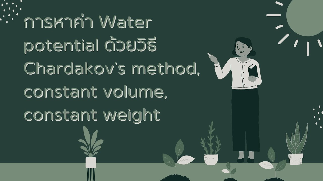 ปฏิบัติการการหาค่า water potential โดยวิธี Chardakov's method, constant ...