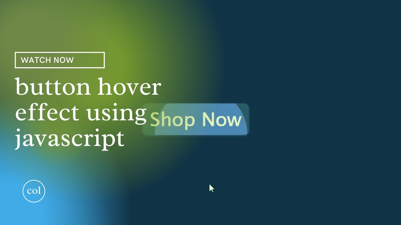 button hover effect using javascript | watch Now - YouTube