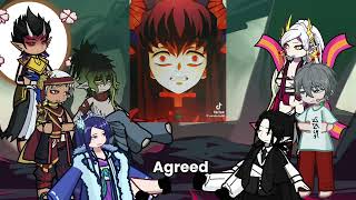 Fandoms React To Kokushibo Giyuu Demon Slayer Gacha Life 2