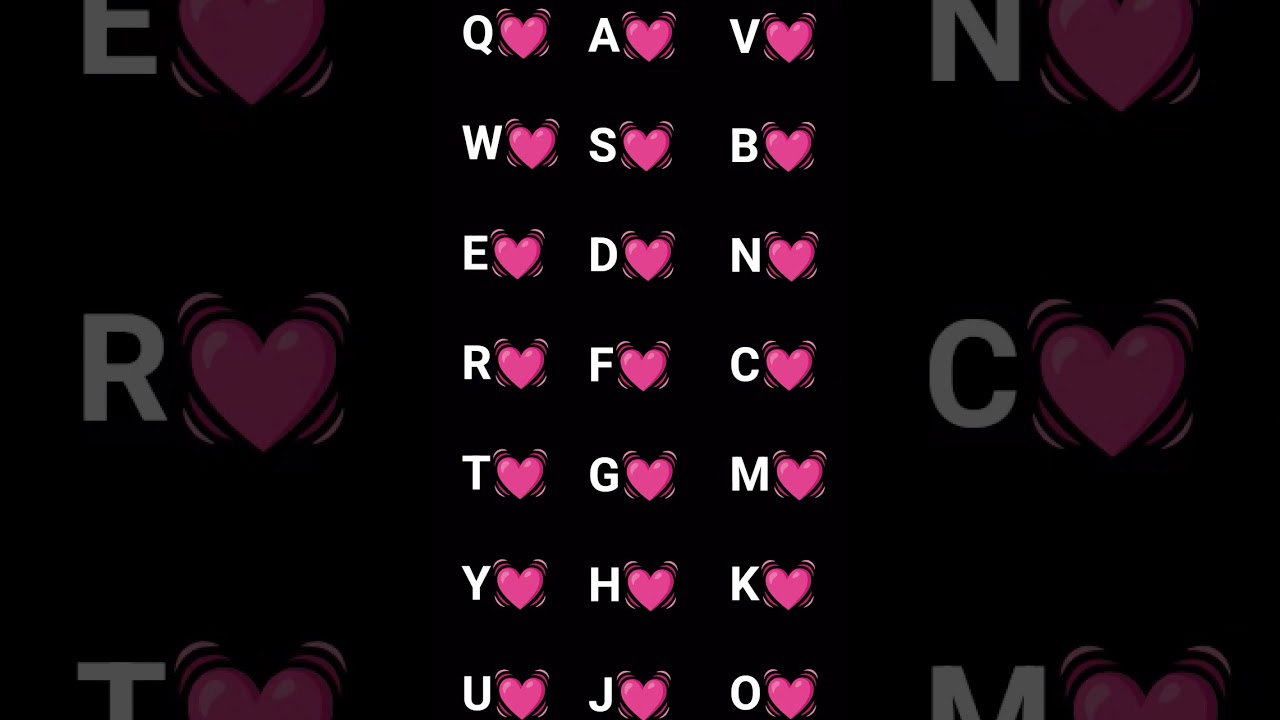 choose your first letter name 