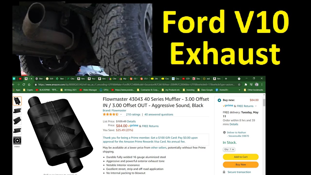 Ford V10 Exhaust & Y pipe Upgrade Super Duty Excursion F250 F350