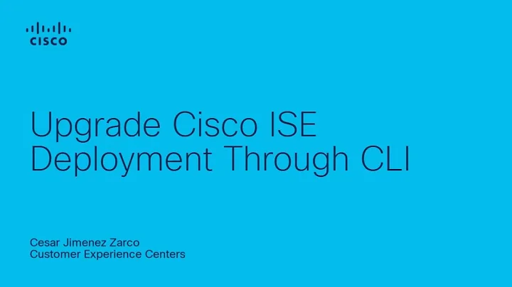Upgrade Cisco ISE Deployment via CLI | Command-Line Upgrade for Identity Services Engine