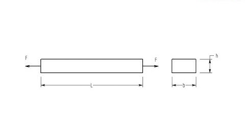 T-Flex Analysis v16 - Statics - Stretching of a Beam under the Action of 2 Forces
