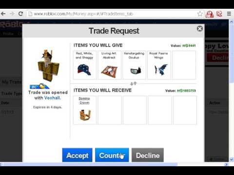 Voxhall Send Me Trade Request On Roblox His Dc Youtube - roblox how to send a trade request