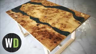 CHEAPEST Way To Build an Epoxy  Table. WOODworking.