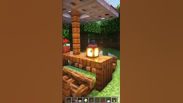 Picnic table build in Minecraft🥐 #minecraft #gaming #build #shorts