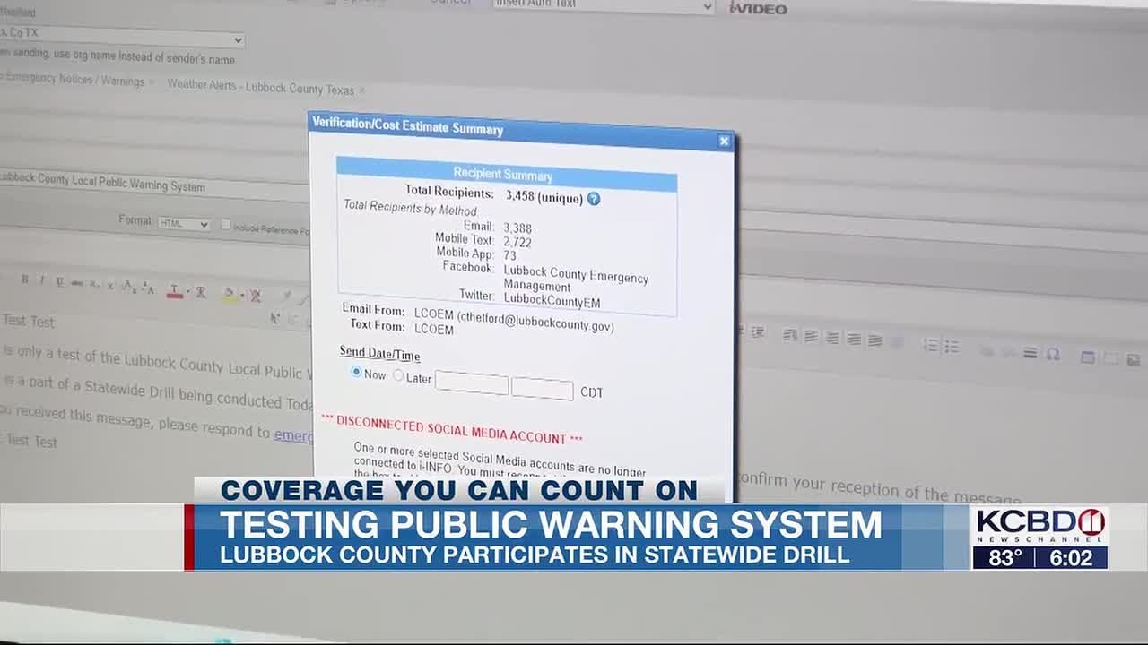 Lubbock County tests public emergency alert system - YouTube