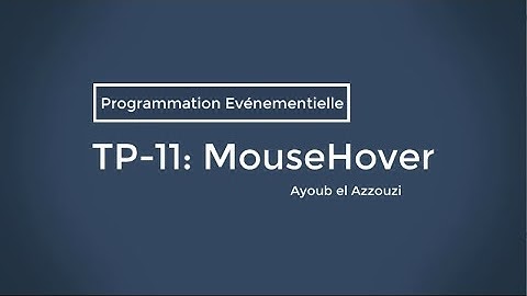 Programmation Événementielle-C# | TP-11 : MouseHover event in C#
