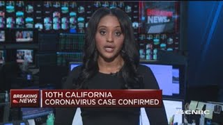 Cnbc's rahel solomon reports there's been a 10th case of the
coronavirus reported in california. for access to live and exclusive
video from cnbc subscribe t...