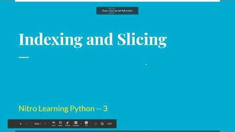 Intro to Python - Indexing and Slicing Strings