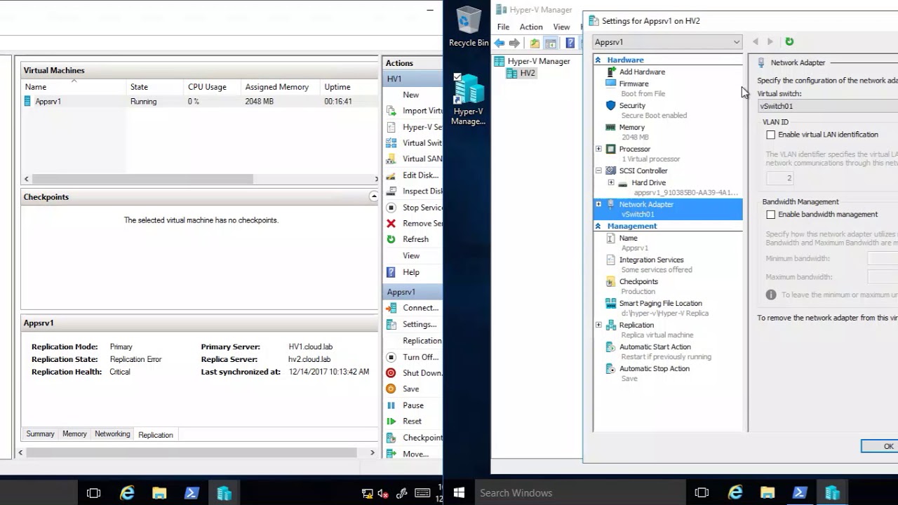 Server 2016 Hyper v Replica - YouTube