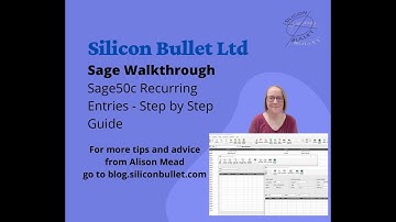 Sage50c Recurring Entries - Step by Step Guide