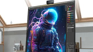 INNOCN 28' 16: 18 SDQHD 2560x2880p Vertical Computer  Monitor with 2.0MP Webcam - Black