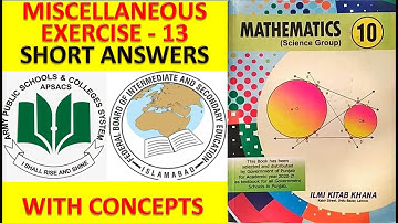 Class 10 Maths Chapter 13 Misc Exercise 13 Short Answers - Army Public School and College