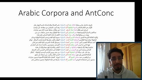 Arabic Corpora, AntConc, and the Problem of the Concordance Lines