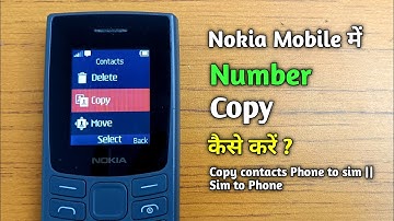 how to copy contact number phone to sim in Nokia keypad mobile || copy contact number to sim card