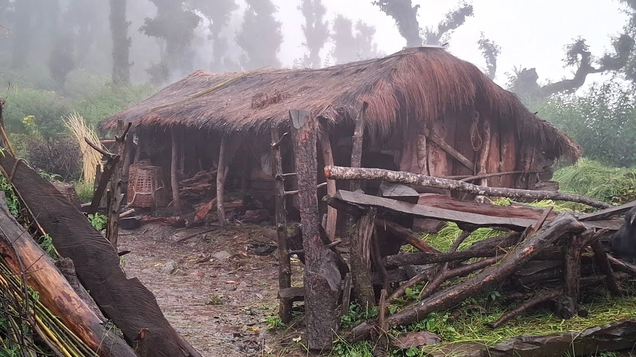 Nepali Traditional Rural Village Life During Heavy Rainy Season || Real Compilation Video In Nepal |