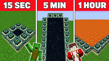 ENDER PORTAL BUILD BATTLE CHALLENGE In Minecraft - Maizen  NOOB VS PRO - Parody