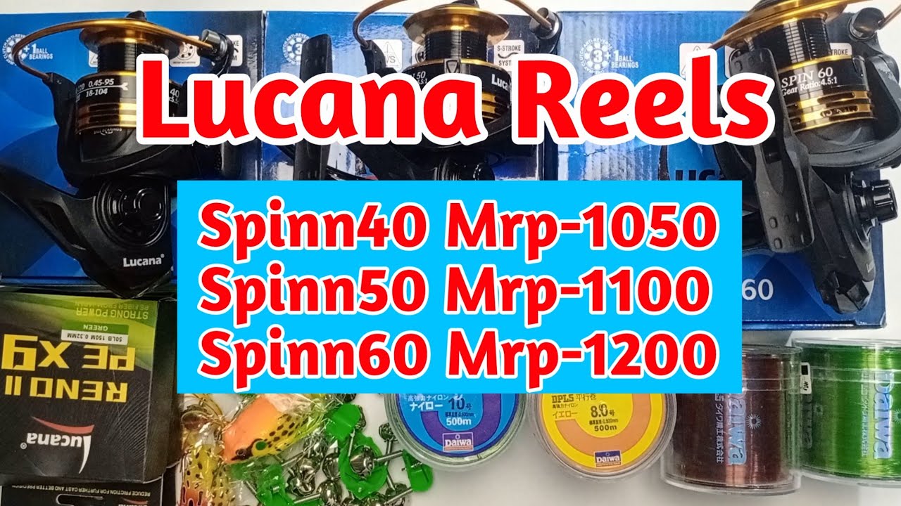 Fishing Lucana Reels🔥Lucana Lines🔥Justron Line🔥And Frog Lures🔥 YouTube
