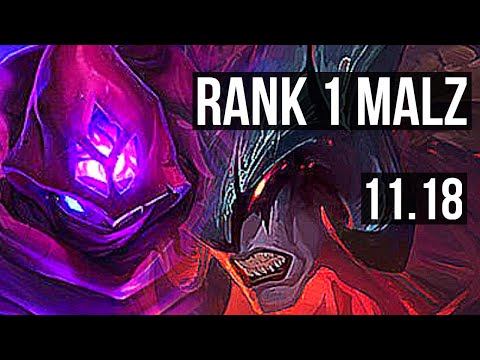 MALZAHAR vs AATROX (TOP) | Rank 1 Malz, 1/0/9, 1.6M mastery, 400+ games | KR Grandmaster | v11.18