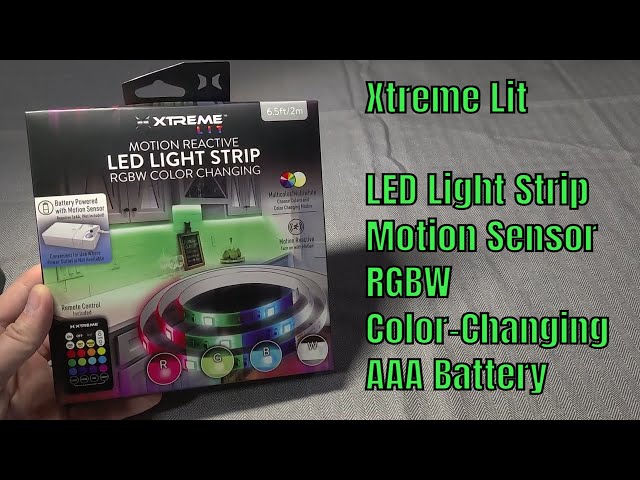 Xtreme Lit Motion-Activated LED Toilet Light, 10 Colors & Cycle Mode,  Requires 3 AAAs