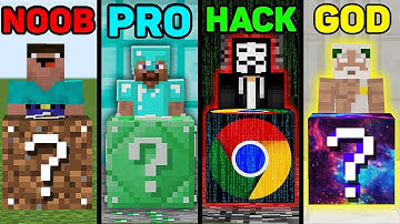 Minecraft NOOB vs PRO vs HACKER vs GOD : LUCKY BLOCK BATTLE in Minecraft
