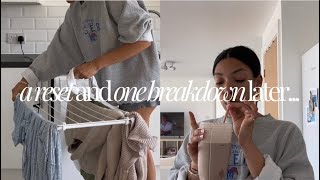cleaning my apartment + working through a mental breakdown | sunday reset vlog ☁️