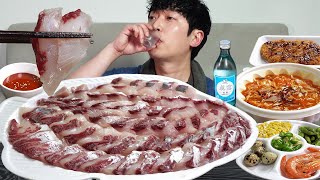 Сашими из кефали из сырой рыбы!🐟 MUKBANG REALSOUND ASMR EATINGSHOW