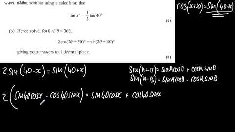 q3 Core 3 C3 Edexcel June 2013 Past Paper A2 maths standard paper