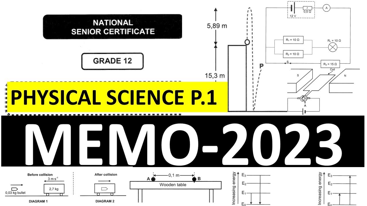 2023 MEMO PHYSICAL SCIENCES PAPER 1 GRADE 12 FINAL EXAMS NOVEMBER 