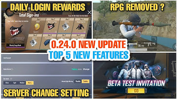 0.24.0 NEW UPDATE TOP 5 NEW AMAZING FEATURES IN PUBG MOBILE LITE | BETA TEST INVITATION