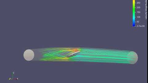 Animation of velocity of flow over throttle body-Transient state simulation