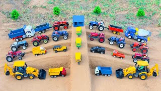 Jcb tractor video | mini tractor trolley parking video | jcb cartoon | Jcb gadi 