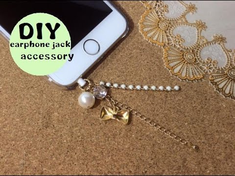 Diy Accessories 簡単かわいい キラキラ イヤホンジャック 作り方 Youtube