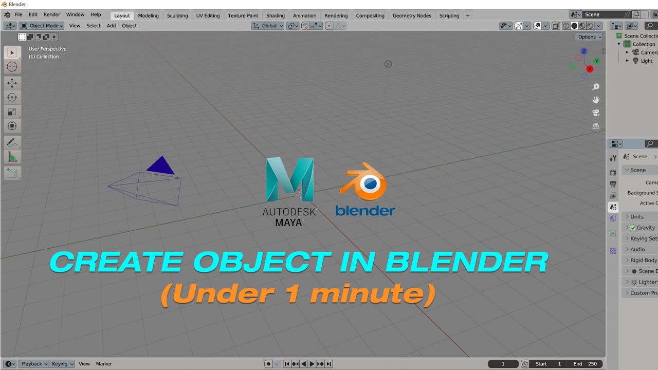 Blender - Create object - under 1 minute - YouTube